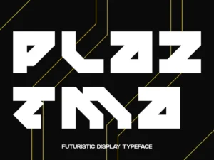 plaztma futuristic display typeface by julpik