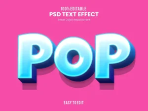pop bold cute and fun 3d text effect