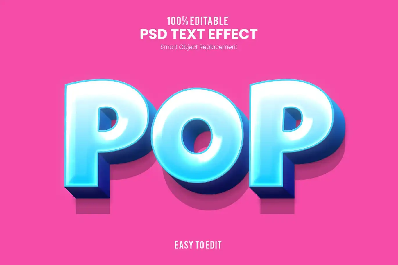Pop-Bold Cute And Fun 3D Text Effect