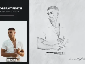 portrait pencil sketch photo effect 2