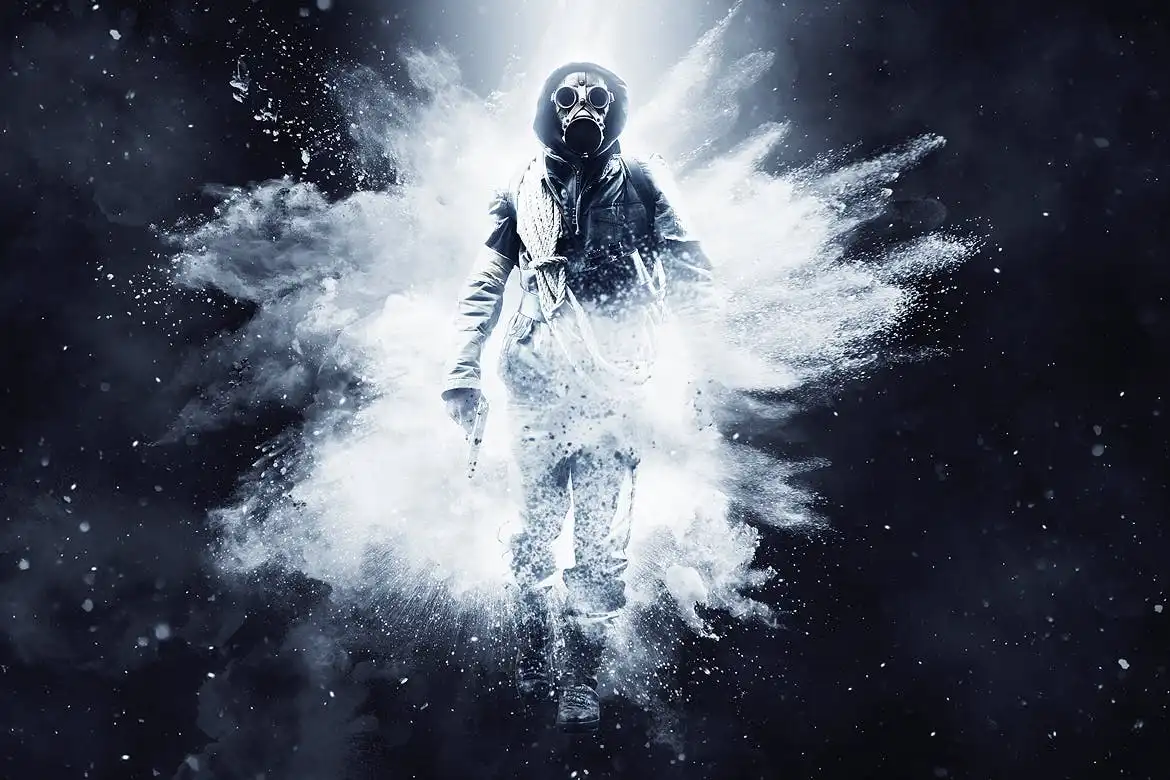 Powder Explosion 2 Photoshop Action 4 powder explosion 2 photoshop action 4