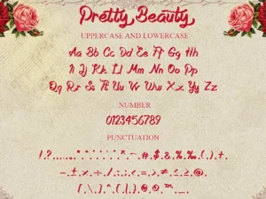 pretty beauty script font 2