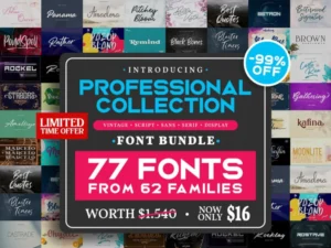 professional collection font bundle