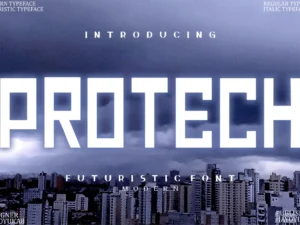 protech display font