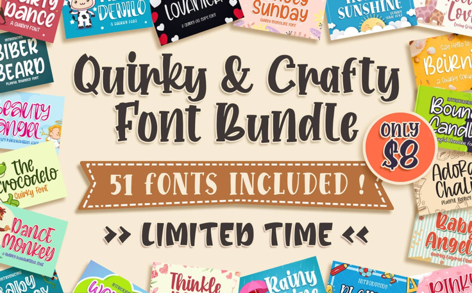 Quirky & Crafty Font Bundle