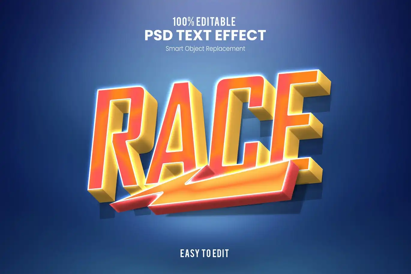 Race-Futuristic And Modern Esport Text Effect