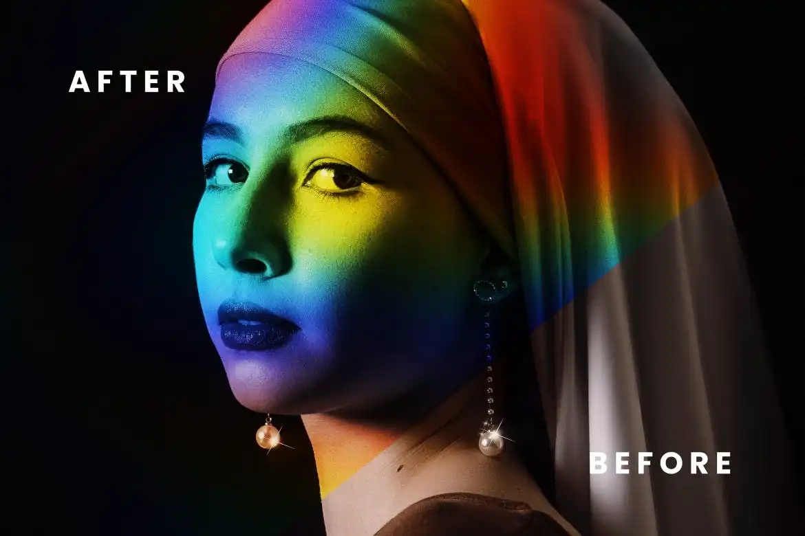 Rainbow Lighting Photo Effect