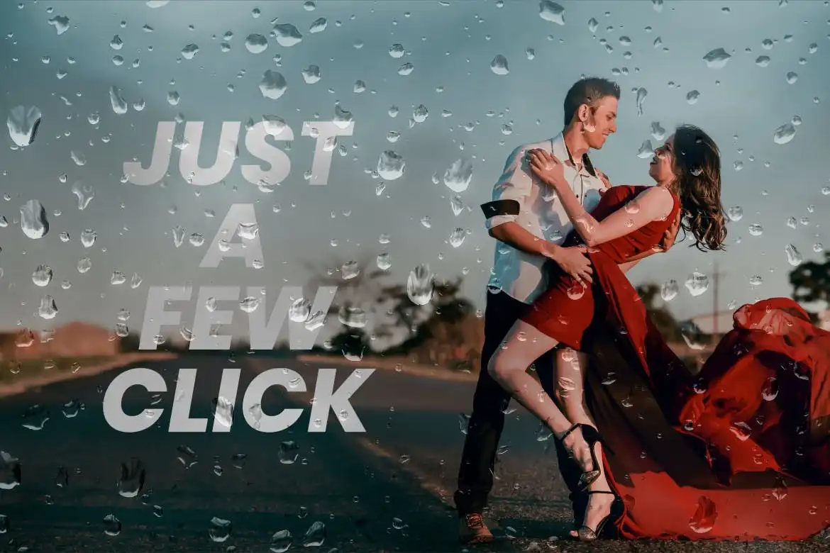 Raindrop Photo Effect Psd