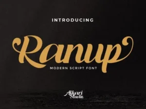 ranup modern script font