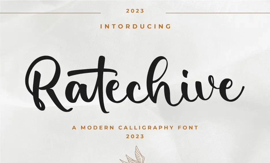 Ratechive Wedding Font