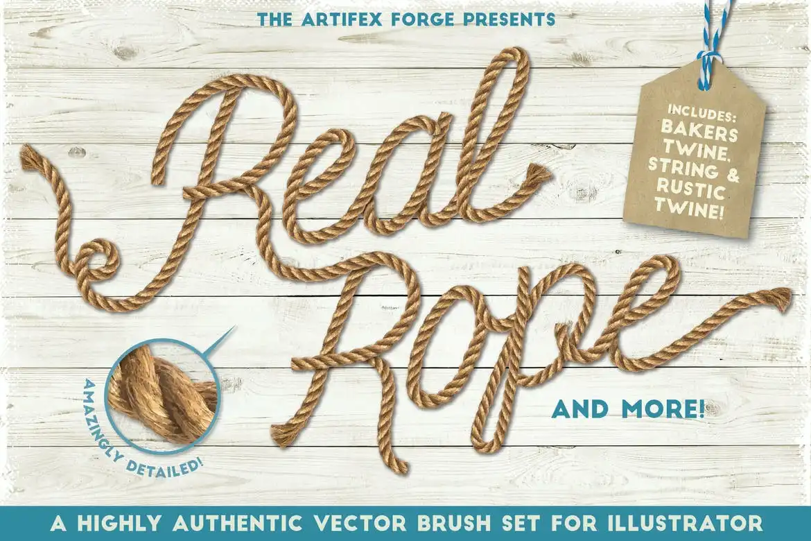 Real Rope-Illustrator Brushes 3 real rope illustrator brushes 10