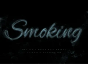 realistic smoke text effect