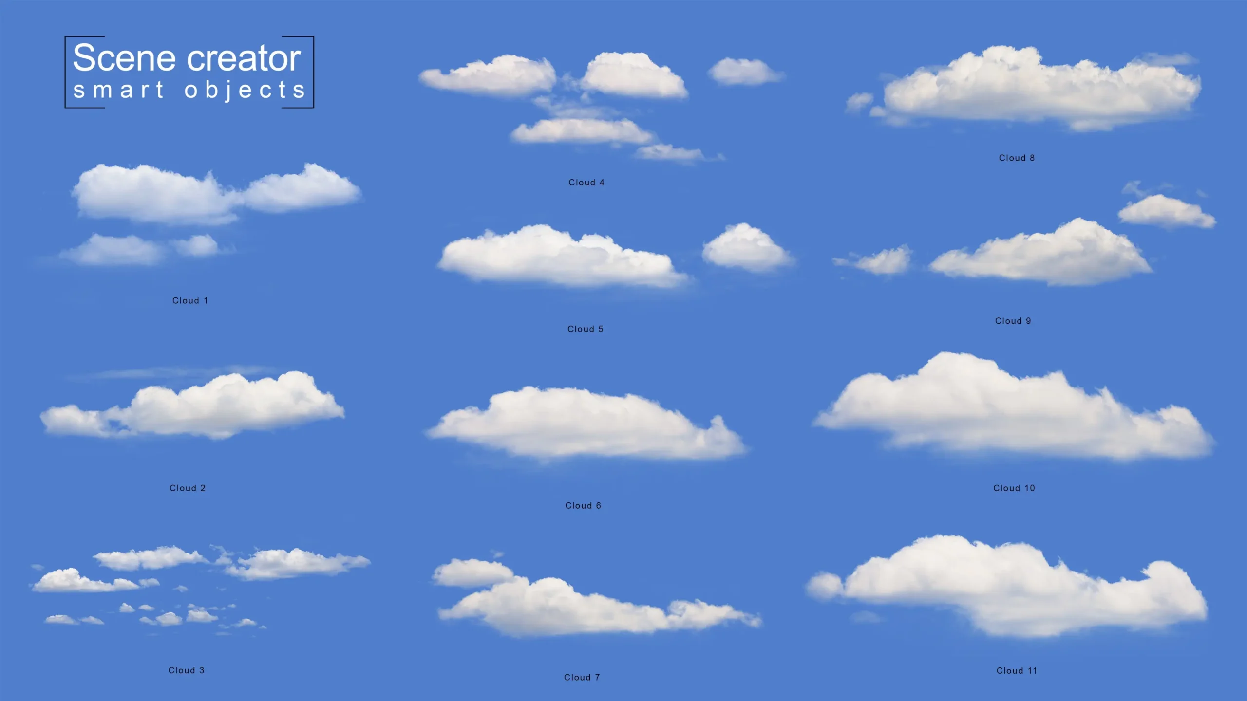 Realistic White Cloud Set 10 realistic white cloud set 2