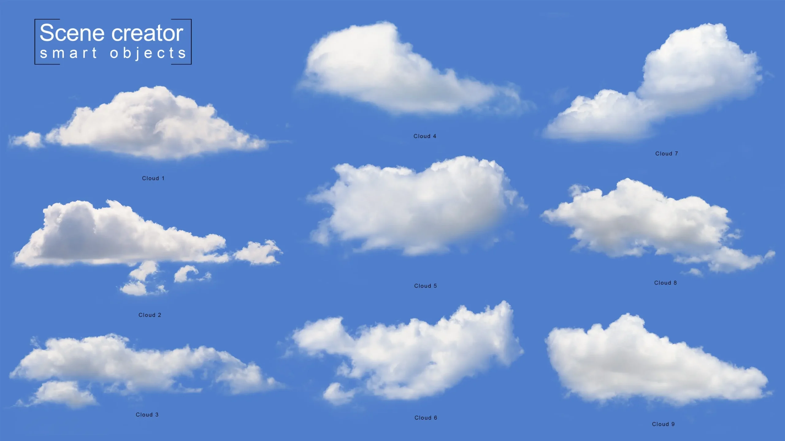 Realistic White Cloud Set 6 realistic white cloud set 3