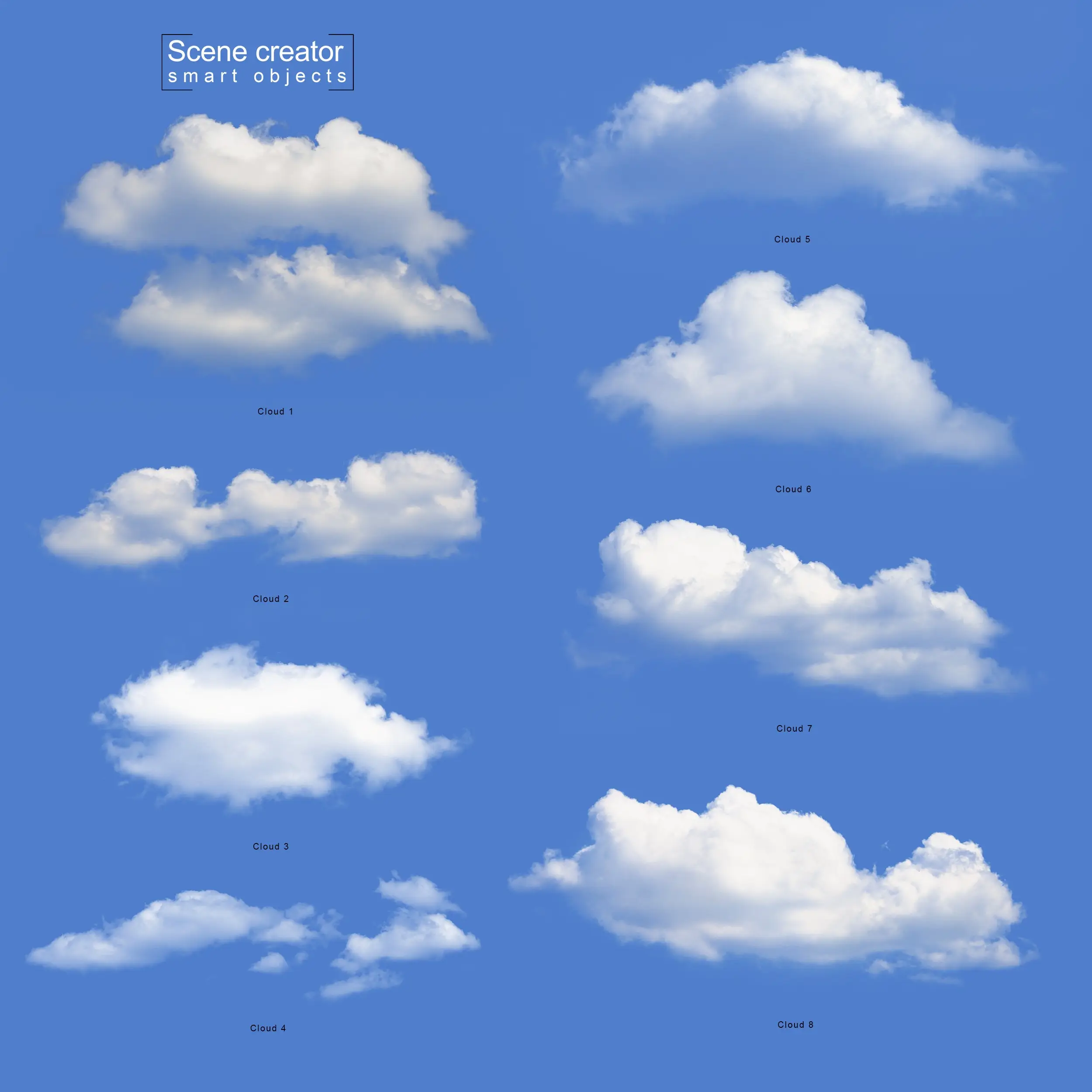 Realistic White Cloud Set 11 realistic white cloud set 5