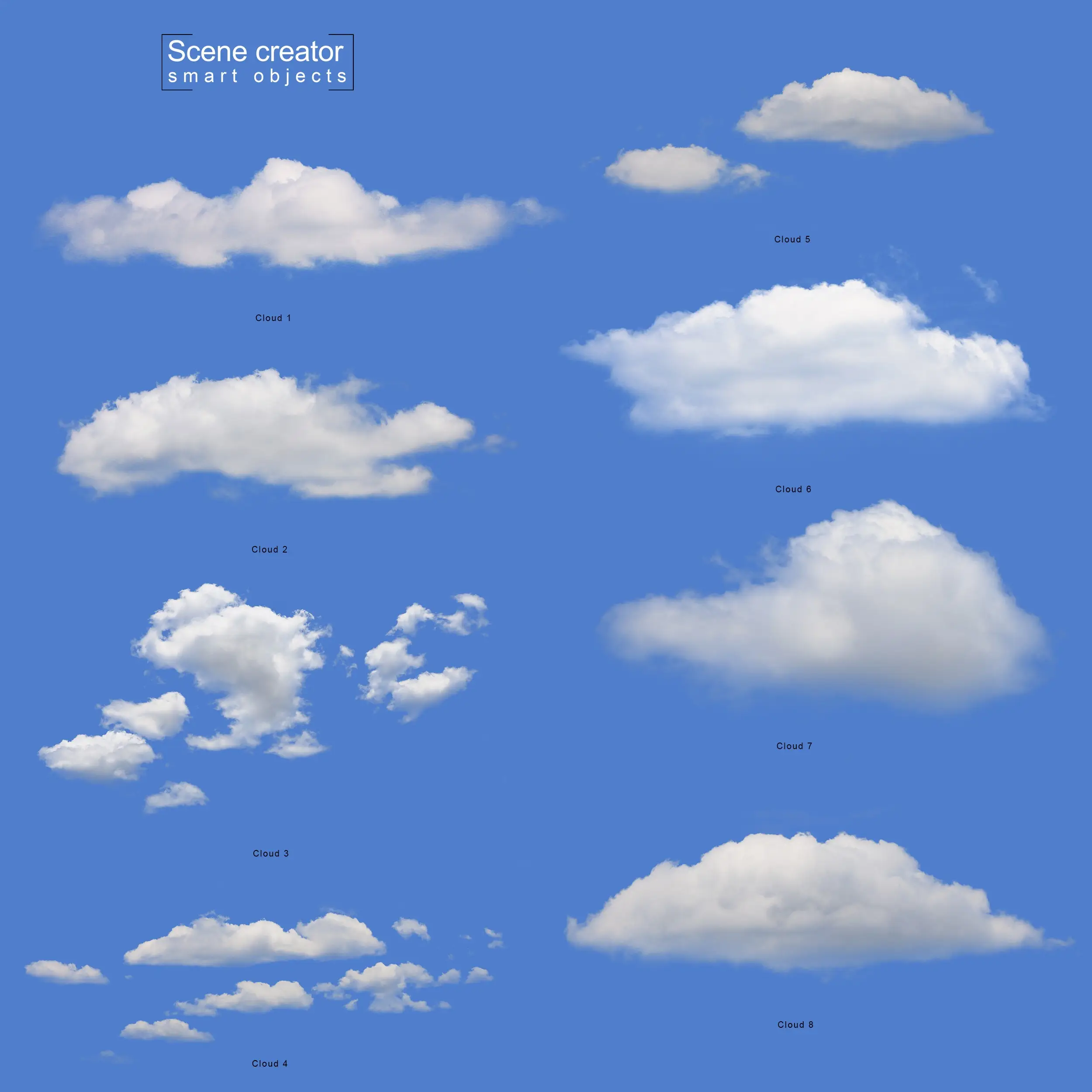 Realistic White Cloud Set 5 realistic white cloud set 9