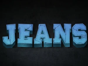 retro 3d text effect