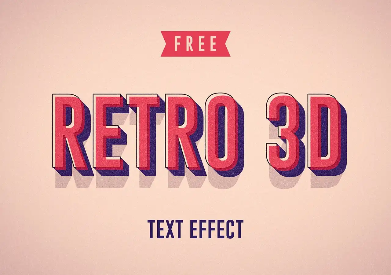 Retro 3D Text Effect Vol