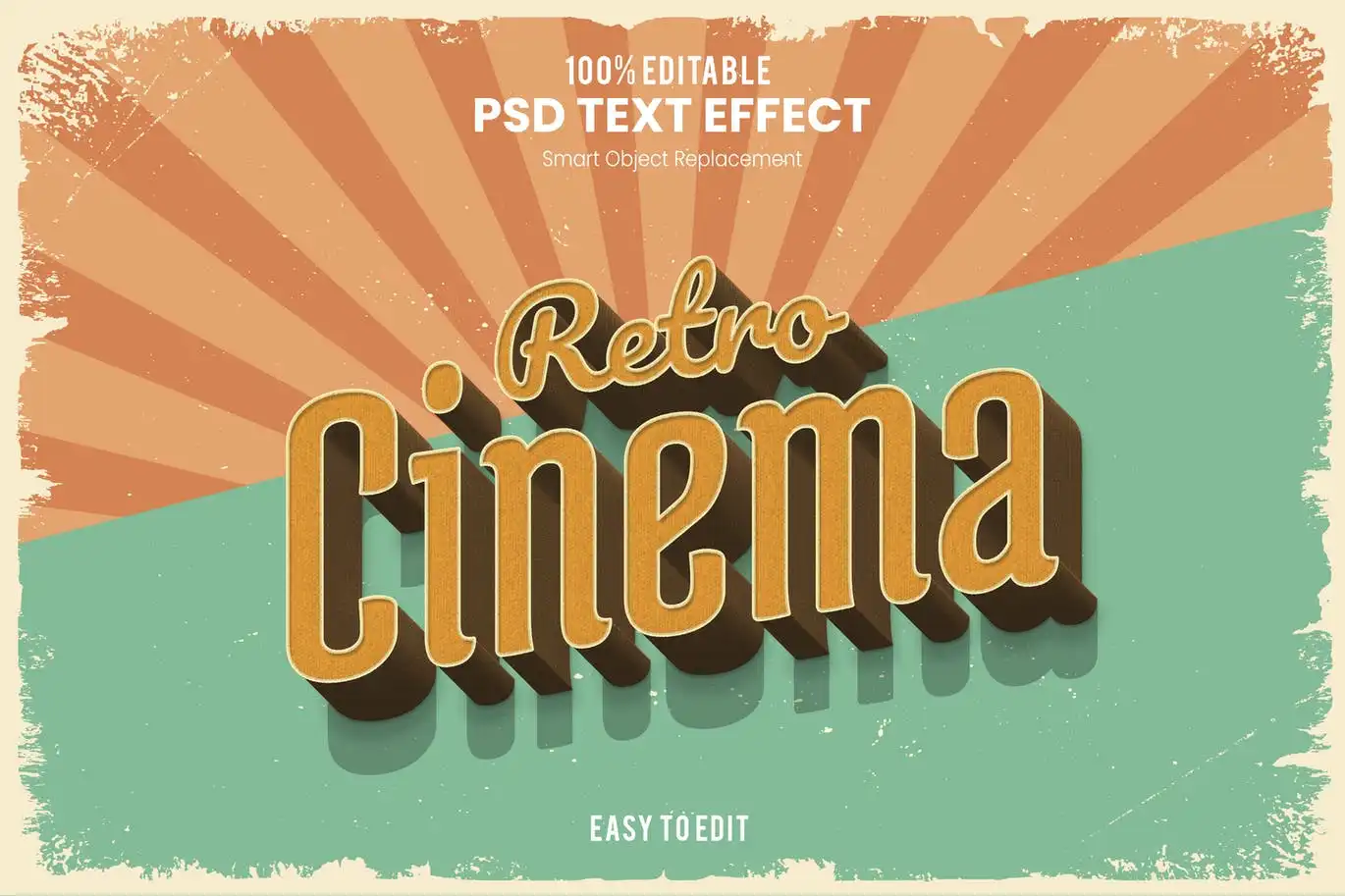 Retro Cinema-Vintage Bold 3D Text Effect