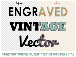 retro etch vintage layer styles