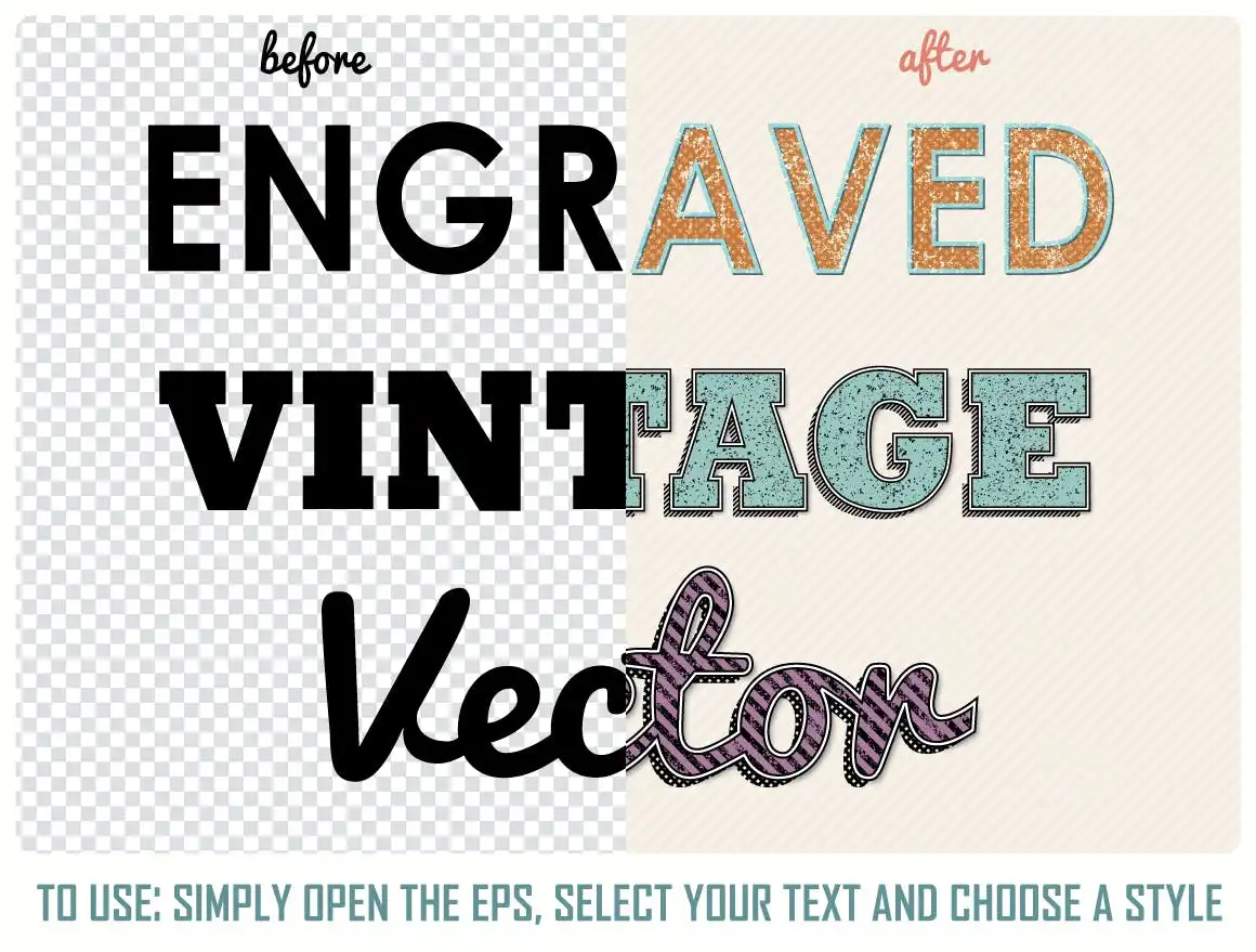 Retro Etch-Vintage Layer Styles