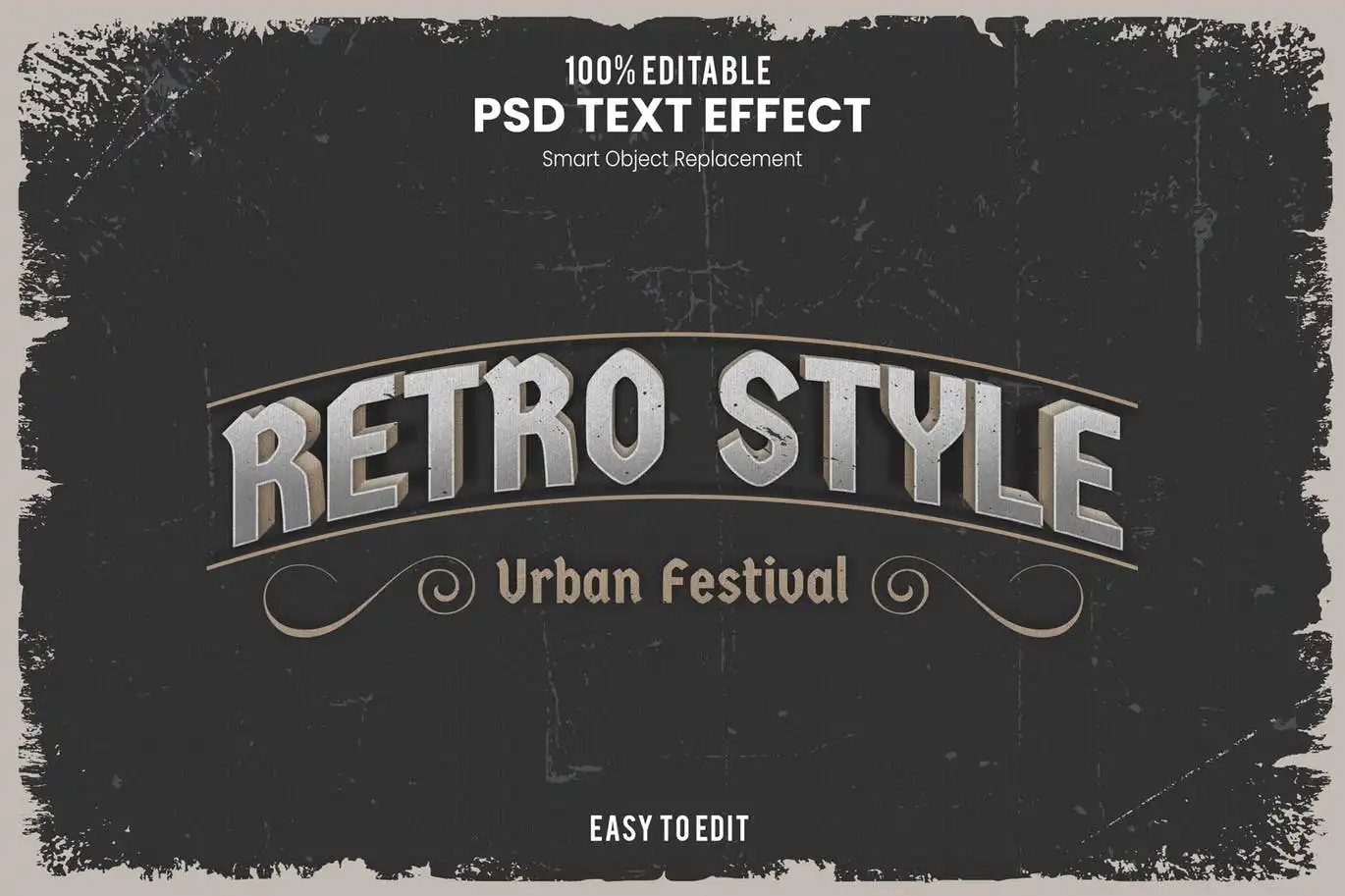 Retro Style-Bold Vintage 3D Text Effect