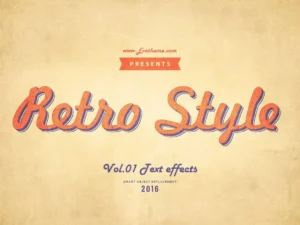 retro style text effects vol