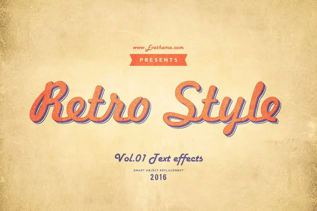 Retro Style Text Effects Vol