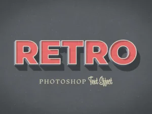 retro text effect