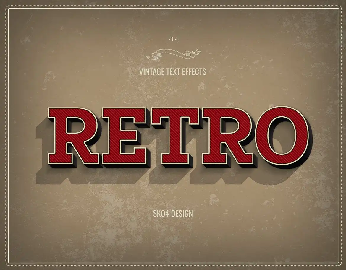 Retro Text Effects 8 retro text effects 7