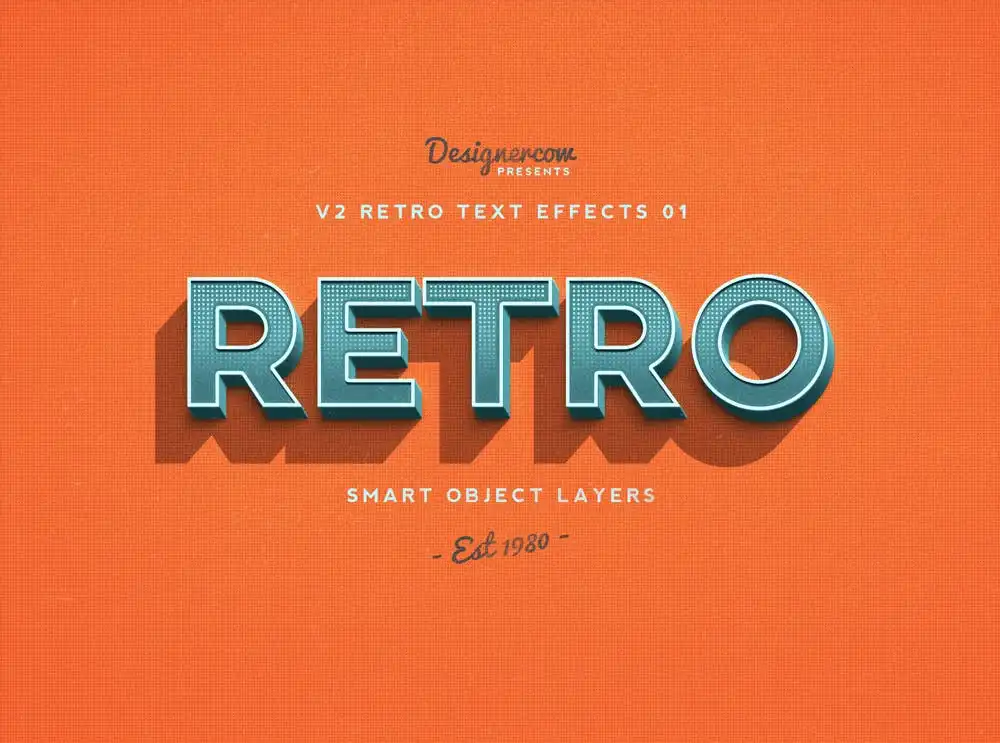 Retro Text Effects V 1 10 retro text effects v 1 4