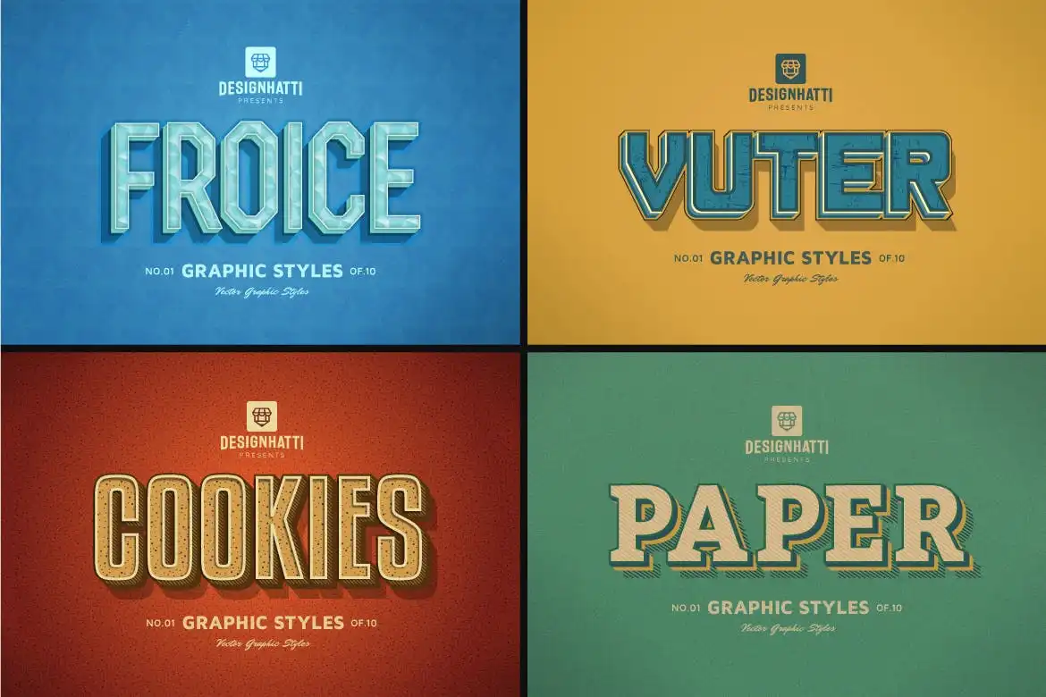 Retro Vintage Text Styles Vol