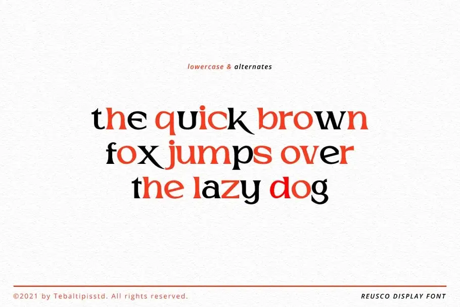 Reusco-Display Font