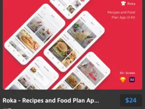 roka recipes and food plan app ui kit