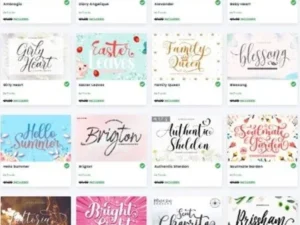 romantic collection font bundle