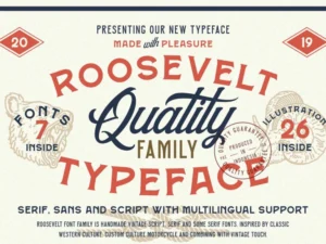 roosevelt font family font bundle