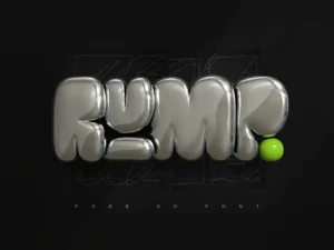 rump font 3d