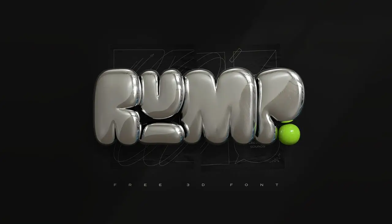 Rump Font 3D