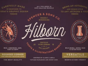 ss hilborn font bundle