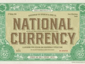 ss national currency font bundle