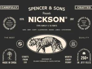 ss nickson font bundle