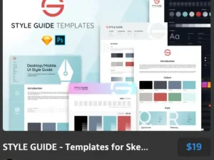 style guide templates for sketch and photoshop