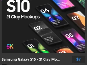 samsung galaxy s10 21 clay mockups