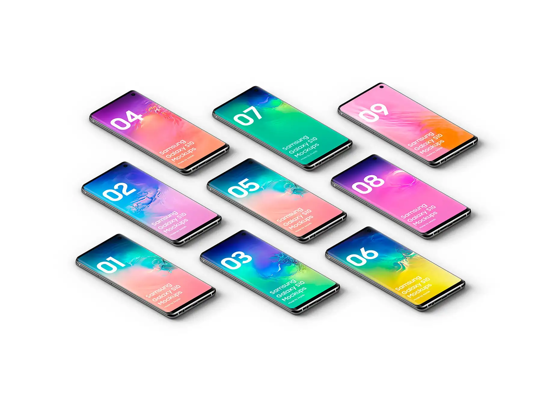 Samsung Galaxy S10 - 21 Mockups 8 samsung galaxy s10 21 mockups6