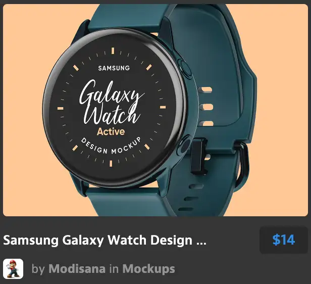 Samsung Galaxy Watch Design Mockup