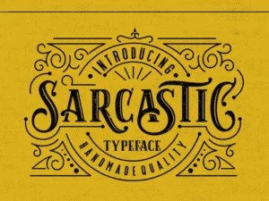 sarcastic typeface extras