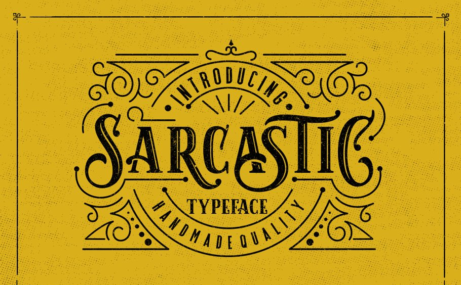 Sarcastic Typeface + Extras