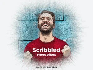 scribbled photo effect 3