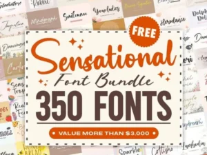 sensational font bundle
