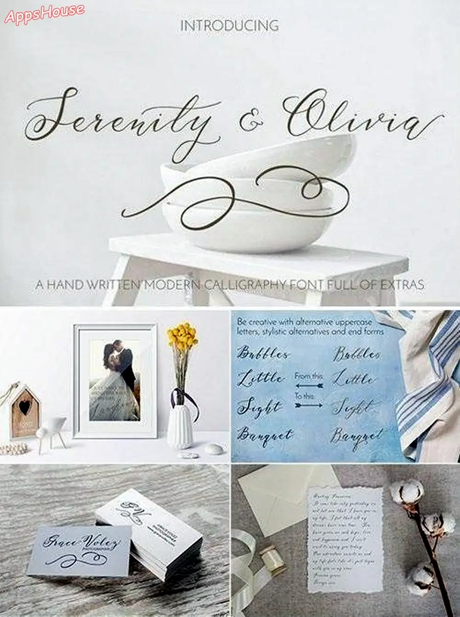 Serenity & Olivia Calligraphy Font